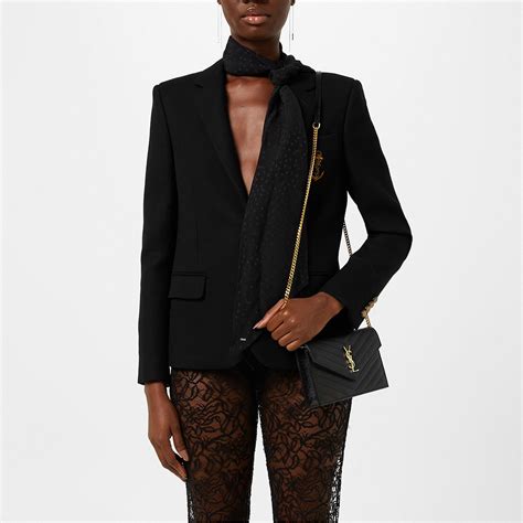 black blazer ysl|ysl jackets women's.